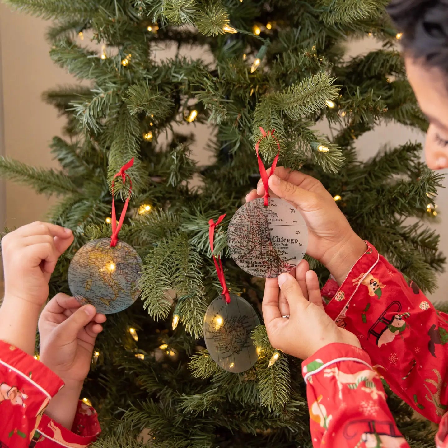 Beaufort Map Frosted Glass Ornament