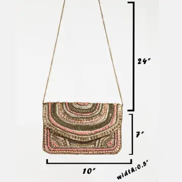 Boho Seeded Clutch