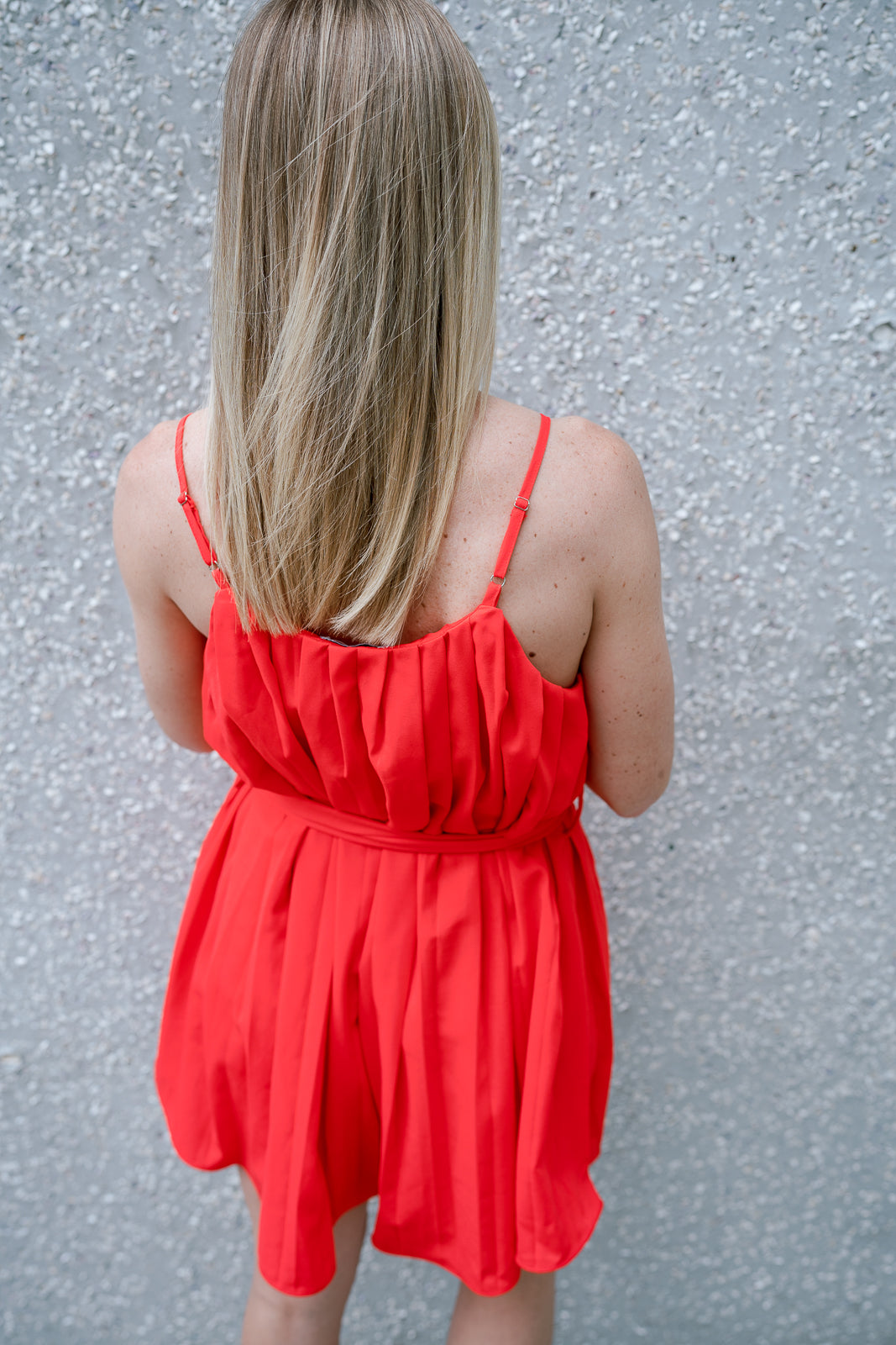 Button Down Pleated Romper