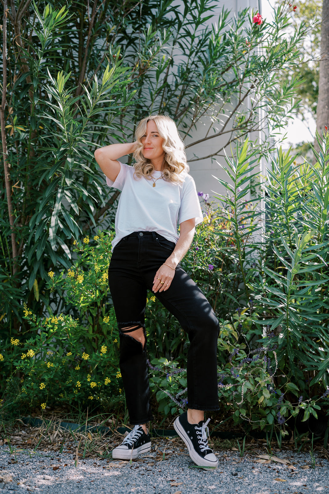 Relaxed Distressed Denim Jeans