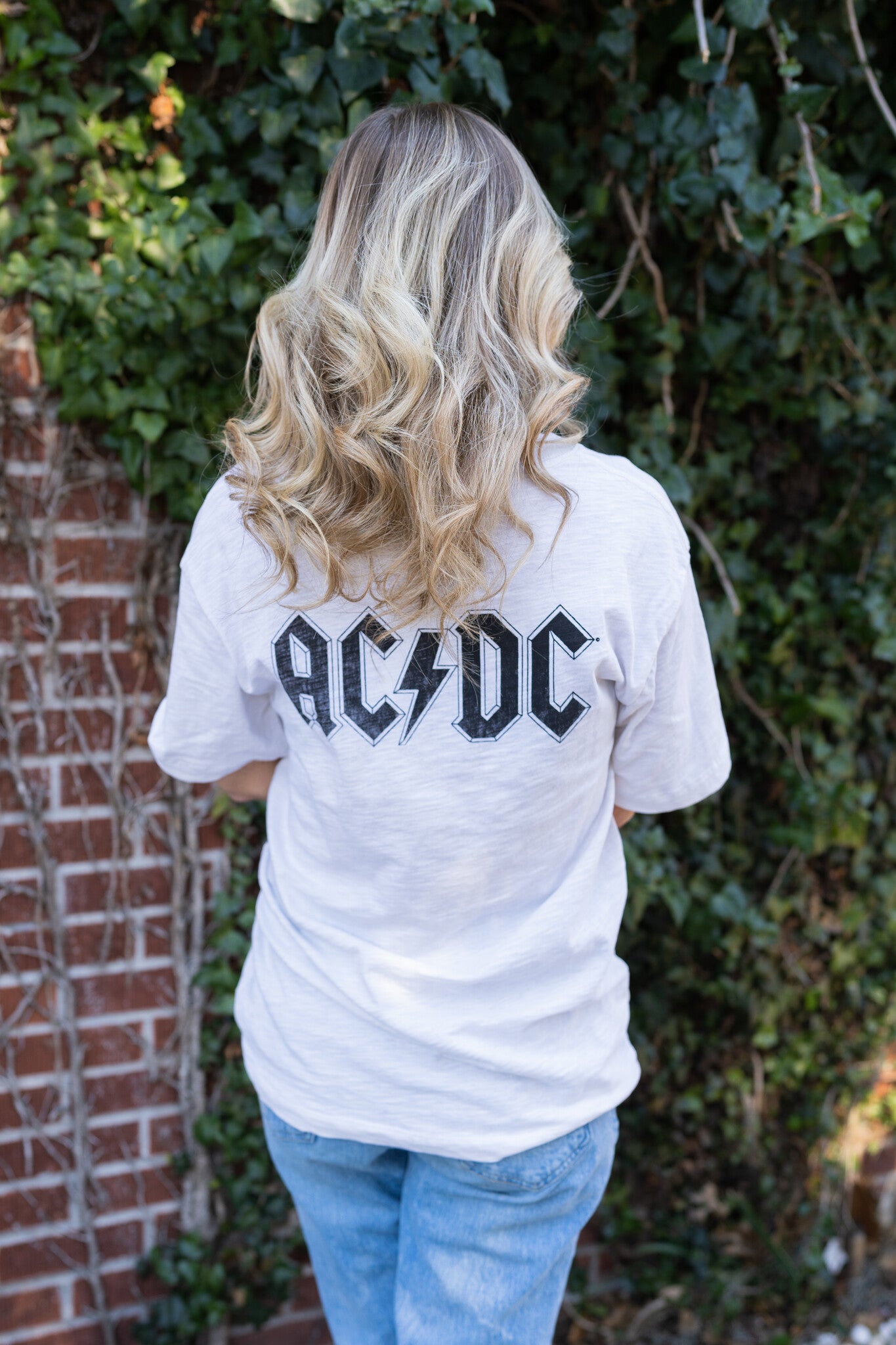 ACDC Double Lightning Boyfriend Tee
