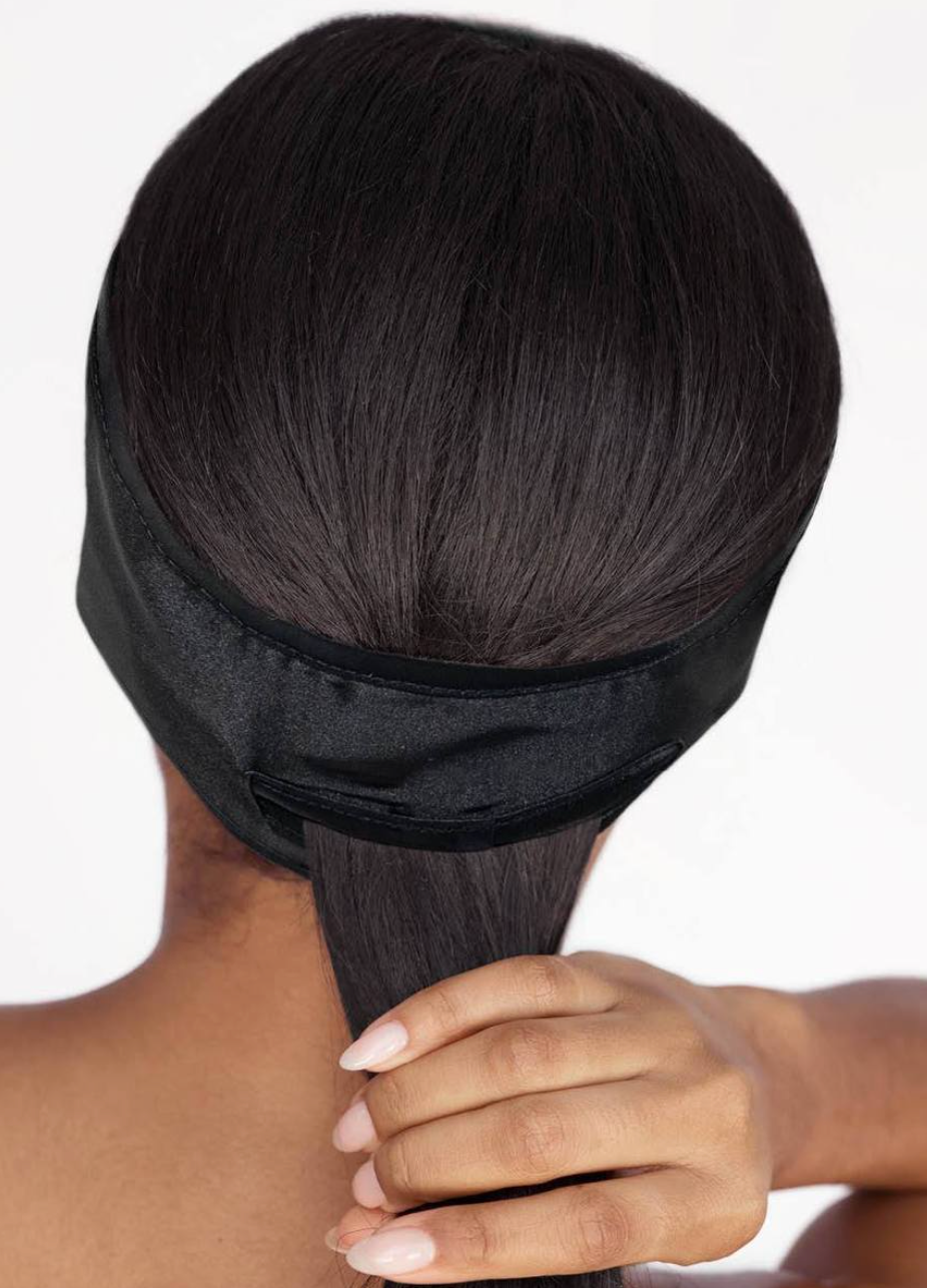 Black Satin Sleep Headband