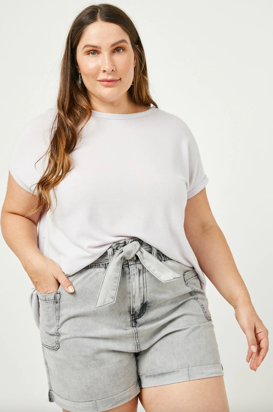 Black Washed Denim Shorts